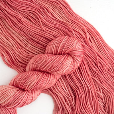 Coral Peach Hand-Dyed DK Wool