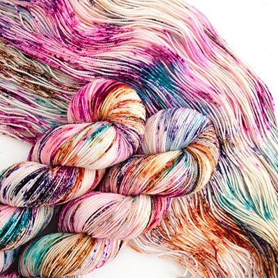 Speckled Hand-Dyed Sock Yarn